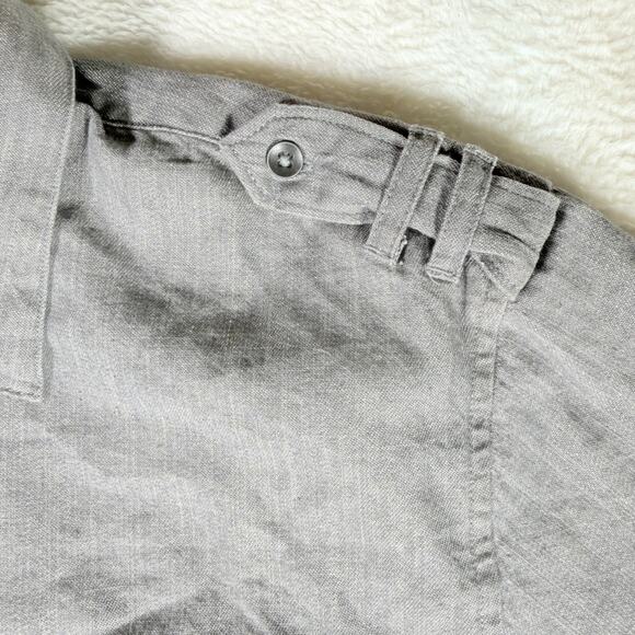 Kenneth Cole Men's Shirt Large Button Up Long Sleeve Gray Tab Shoulder Modern - Picture 4 of 9